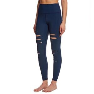 Alo Yoga Women's 7/8 High-Waist Ripped Warrior Leggings size M